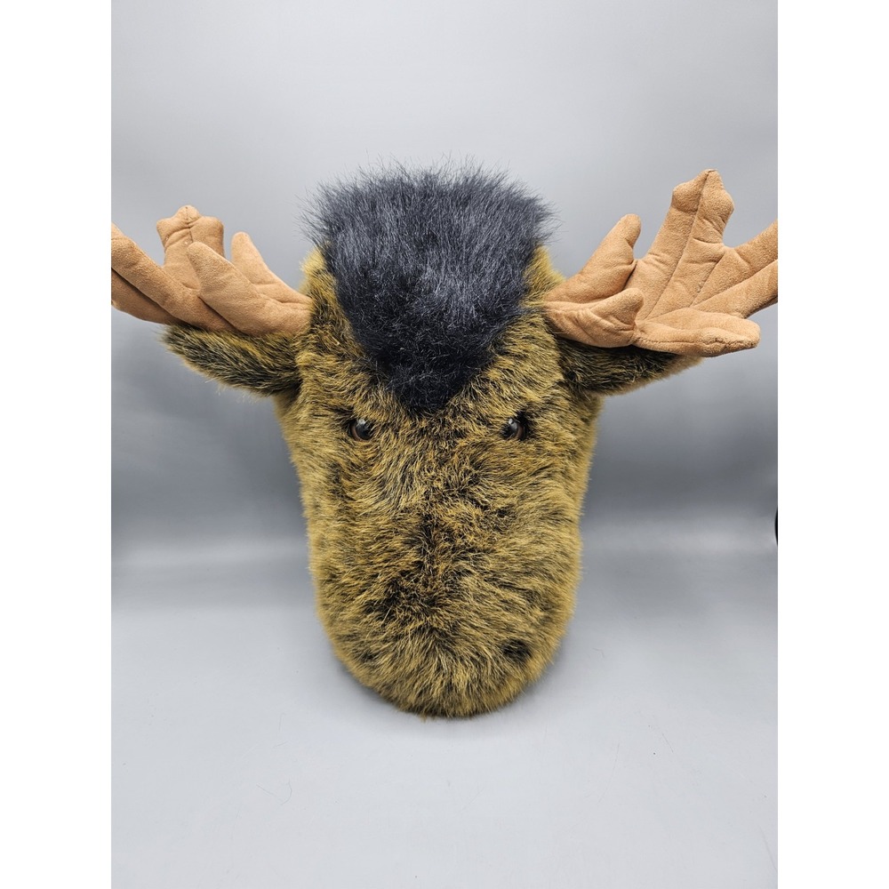 Stuffed Animal House Plush Moose Head Wall‎ Mount 15" Made In Canada
